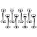 ASTM F136 Titanium Internal Threaded Labret Stud Body Piercing Accessories